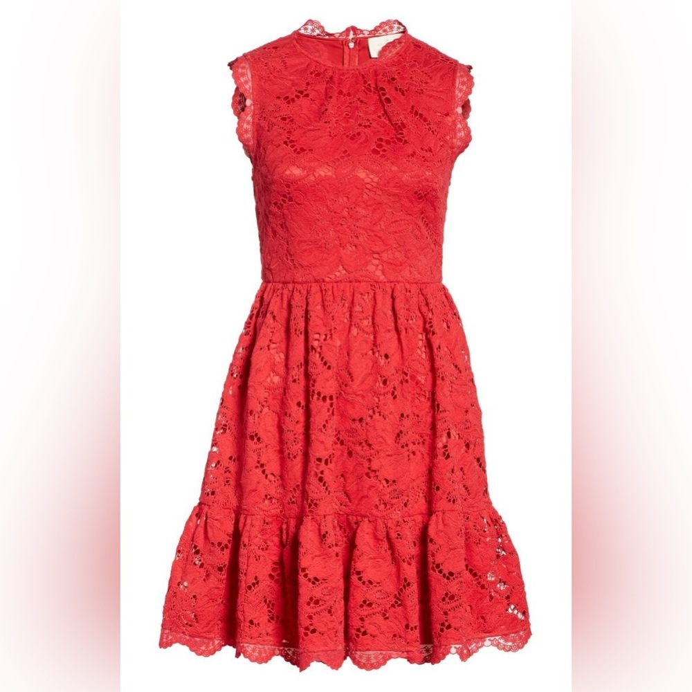 Kate Spade poppy field lace fit and flare dress